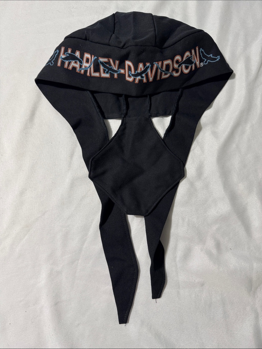Harley-Davidson Dew Rag Skull Cap Black Motorcycle Biker Head Wrap